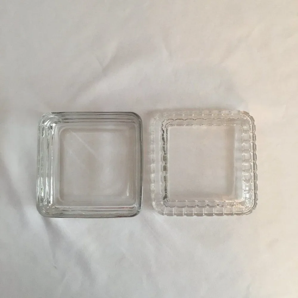 Glass square  candy dish